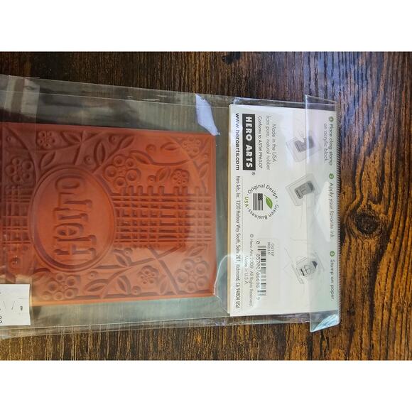 Hero Arts Remountable Rubber Cling Stamp Hello Block - Picture 2 of 3